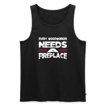 construction carpenter americas jokes - Männer Premium Bio Tank Top - Schwarz - Vorne - AI Model Male 178 light (178cm)