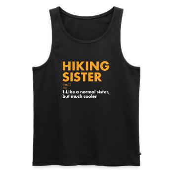 Hiker Sister Definition Hiking - Männer Premium Bio Tank Top - Schwarz - Vorne - AI Model Male 178 light (178cm)