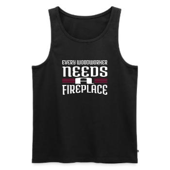 Aaron Carpenter T-shirts - Débardeur bio Premium Homme - noir - Devant - Michal (187cm)