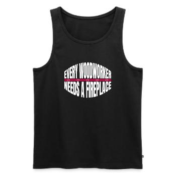 cool logging lumberjackwoodworking carpenter jokes - Men's Premium Organic Tank Top - black - Front - Michal (187cm)