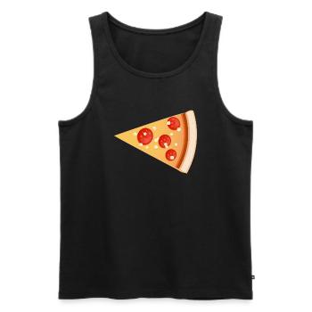 Pizza kid Pizza slice - Men's Premium Organic Tank Top - black - Front - AI Model Male 178 light (178cm)