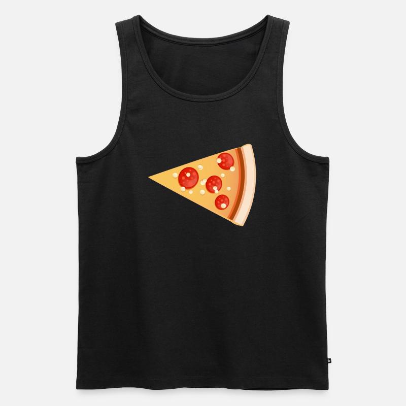 Pizza kid Pizza slice - Männer Premium Bio Tank Top - Schwarz