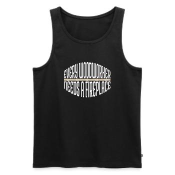 cutter funny carpenter chainsaw carpenter - Männer Premium Bio Tank Top - Schwarz - Vorne - Michal (187cm)