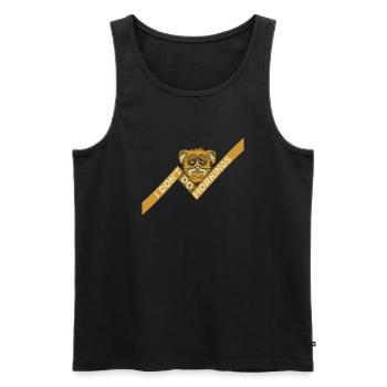 I Don't Do Mornings Morning People Cat Pet Funny - Men's Premium Organic Tank Top - black - Front - AI Model Male 178 light (178cm)