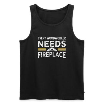 lumberjack forestry apprentice woodworker - Männer Premium Bio Tank Top - Schwarz - Vorne - AI Model Male 178 light (178cm)