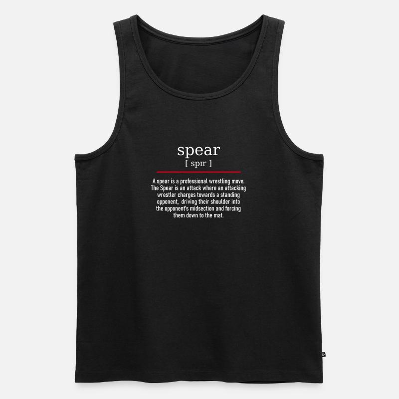 spear - spelling and description - Männer Premium Bio Tank Top - Schwarz