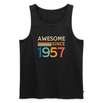 Großartig seit 1957 - Männer Premium Bio Tank Top - Schwarz - Vorne - AI Model Male 178 light (178cm)