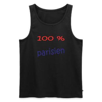 Parisien - Débardeur bio Premium Homme - noir - Devant - Michal (187cm)