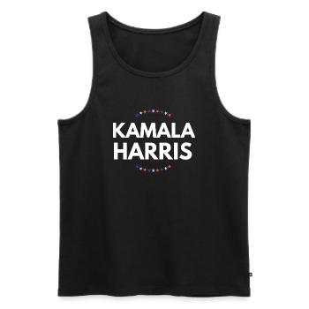 Kamala Harris for pre| Kamala Harris i'm speaking - Männer Premium Bio Tank Top - Schwarz - Vorne - Michal (187cm)