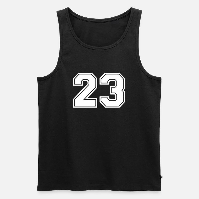 23 - Männer Premium Bio Tank Top - Schwarz