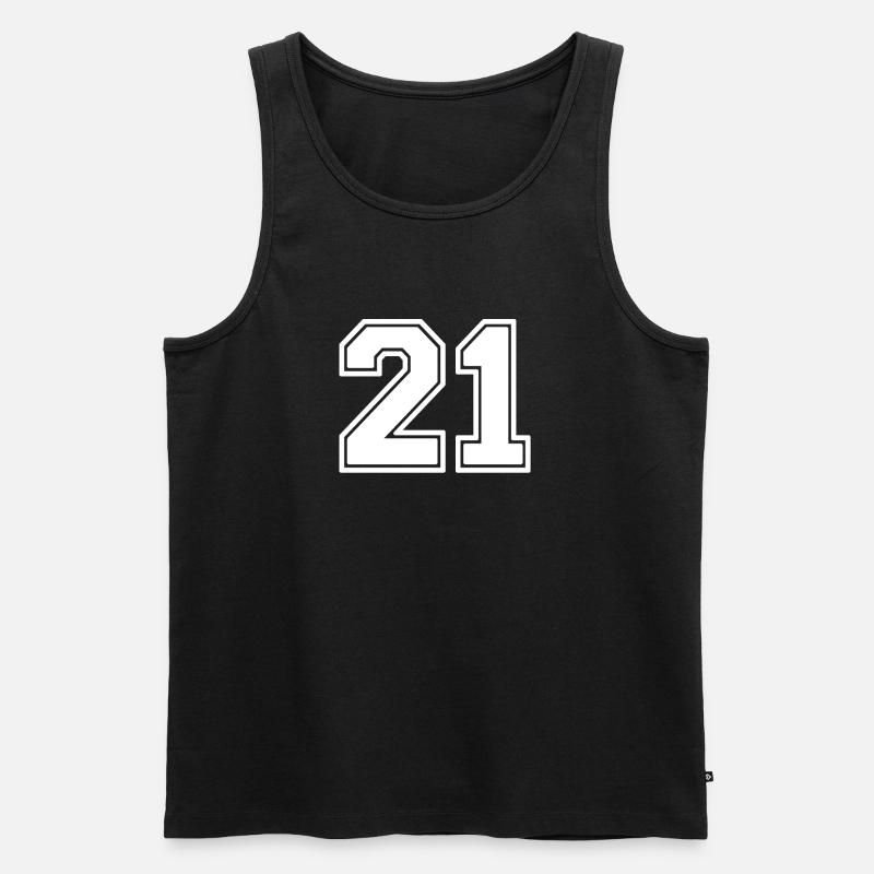 21 - Männer Premium Bio Tank Top - Schwarz