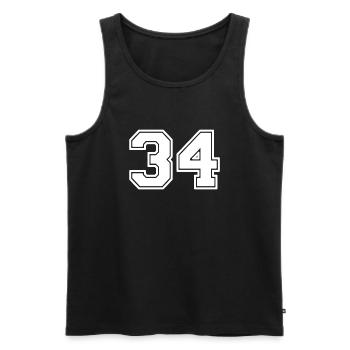 34 - Männer Premium Bio Tank Top - Schwarz - Vorne - Michal (187cm)
