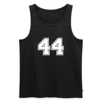 44 - Men's Premium Organic Tank Top - black - Front - Michal (187cm)