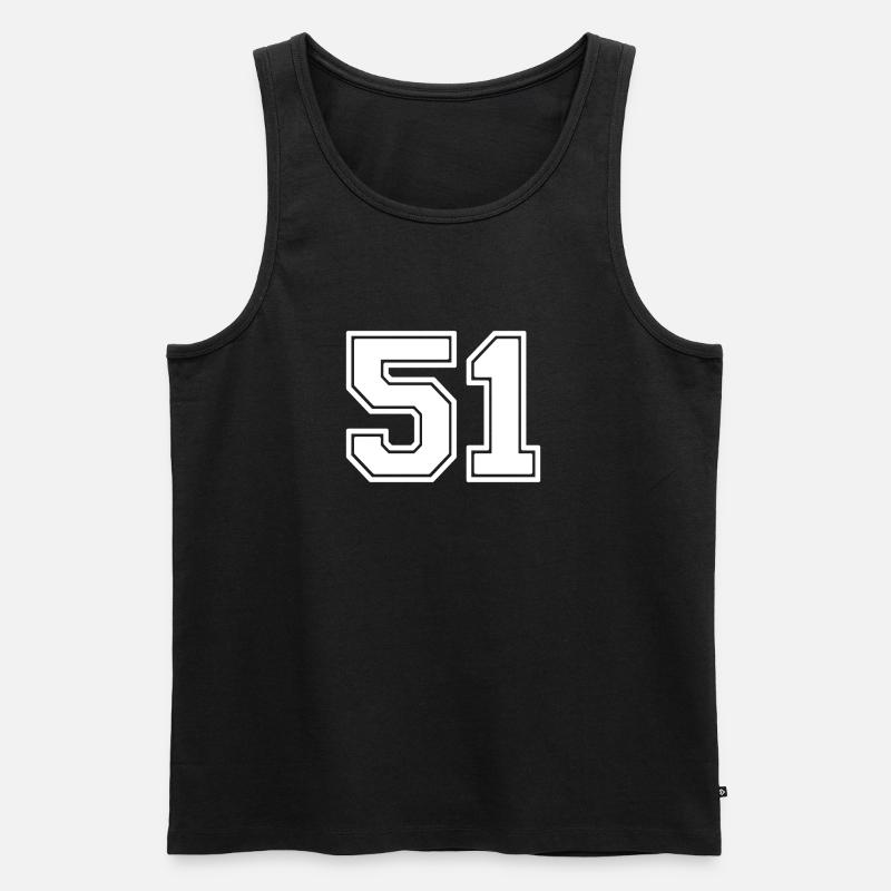 51 - Männer Premium Bio Tank Top - Schwarz