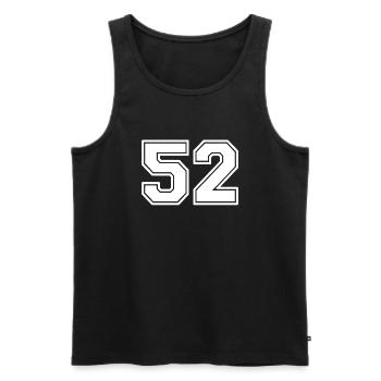 52 - Men's Premium Organic Tank Top - black - Front - Michal (187cm)