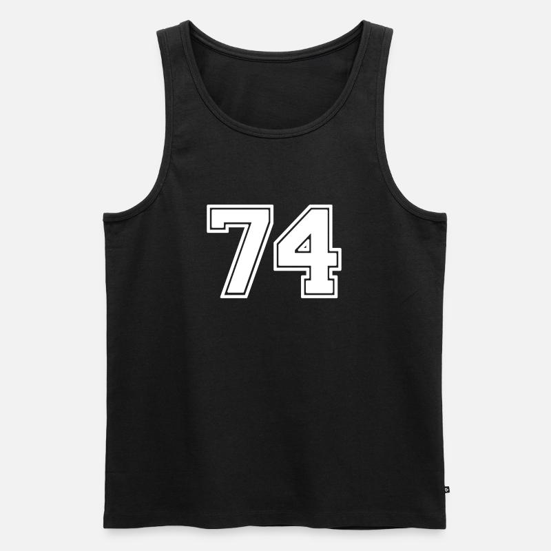 74 - Männer Premium Bio Tank Top - Schwarz