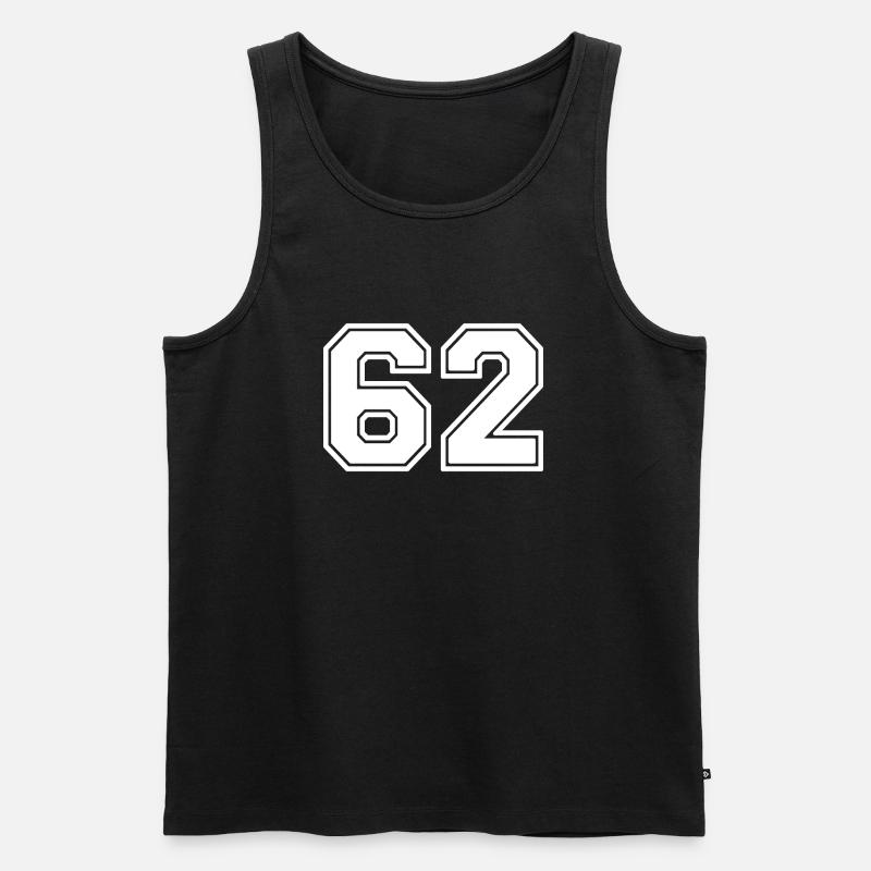 62 - Männer Premium Bio Tank Top - Schwarz