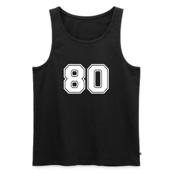 80 - Men's Premium Organic Tank Top - black - Front - Michal (187cm)