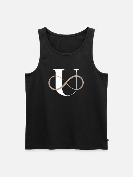 Infinite Letter u - Men's Premium Organic Tank Top - black