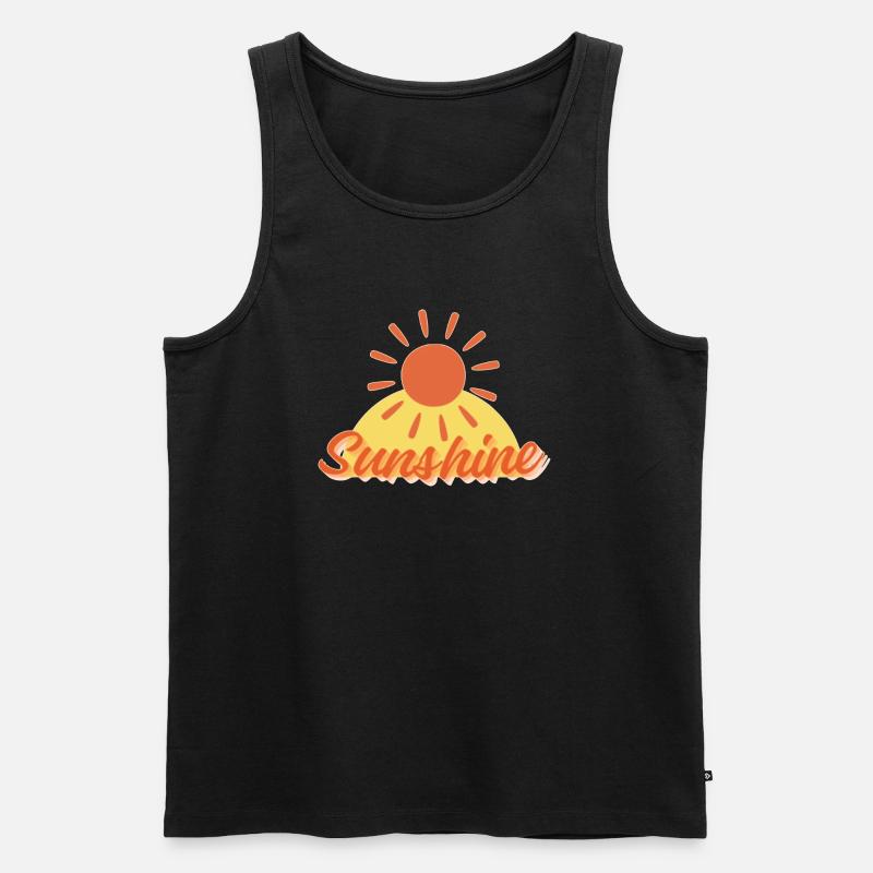 Die Sonne scheint - Männer Premium Bio Tank Top - Schwarz