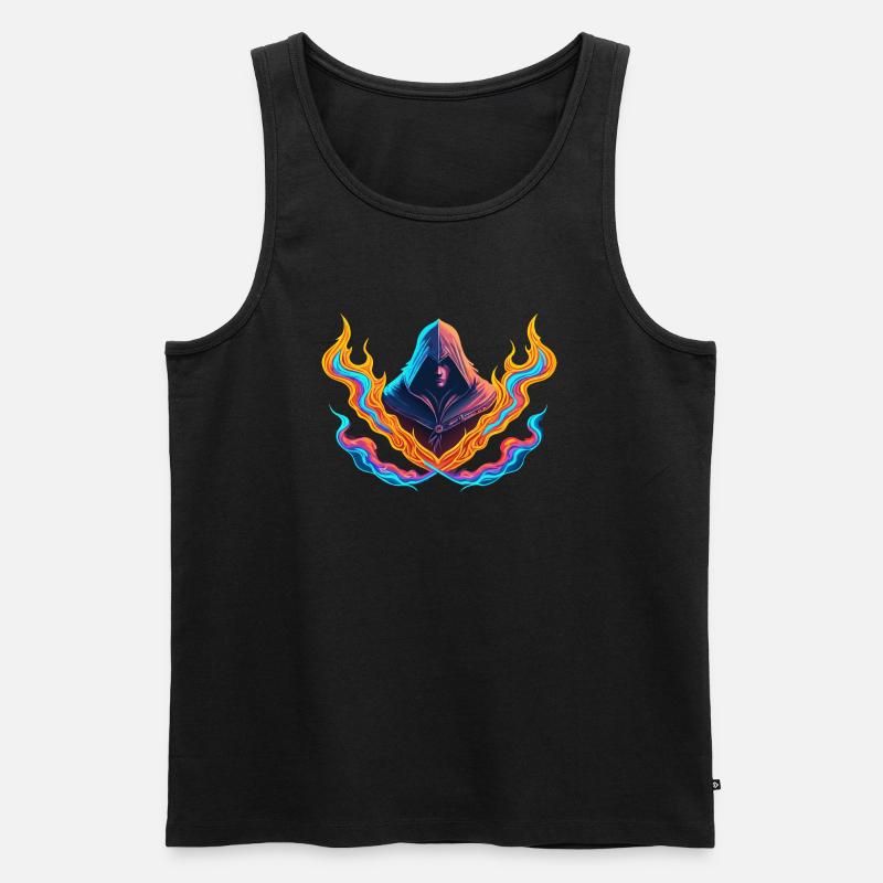 TRANSFORMATIVE KRAFT VON NEONFLAMMEN - Männer Premium Bio Tank Top - Schwarz