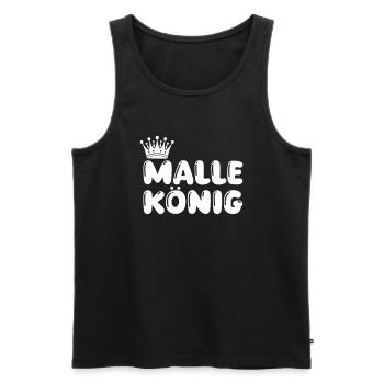 Malle König - Men's Premium Organic Tank Top - black - Front - Michal (187cm)