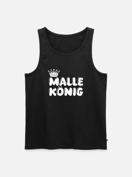 malle könig - Männer Premium Bio Tank Top - Schwarz