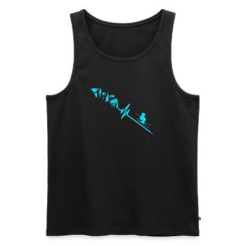 skifahren - Männer Premium Bio Tank Top - Schwarz - Vorne - Michal (187cm)