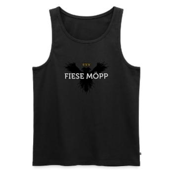 Fiese Möpp (Kölsch) - Männer Premium Bio Tank Top - Schwarz - Vorne - Michal (187cm)