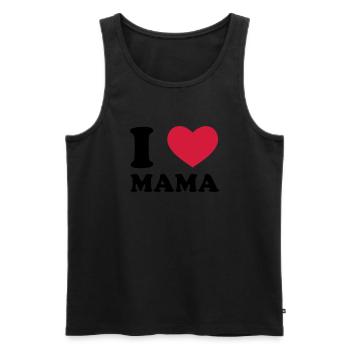 I Love Mama - Männer Premium Bio Tank Top - Schwarz - Vorne - Michal (187cm)