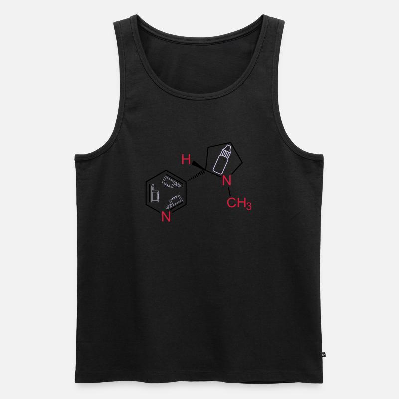Vaping Nikotin-Nicotine - Männer Premium Bio Tank Top - Schwarz