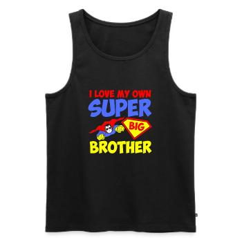 Bruder - Männer Premium Bio Tank Top - Schwarz - Vorne - AI Model Male 178 light (178cm)