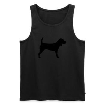 Beagle - Männer Premium Bio Tank Top - Schwarz - Vorne - Michal (187cm)