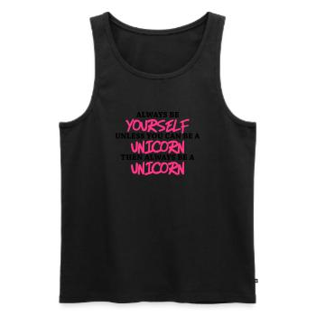 Always be yourself, unless you can be a unicorn - Débardeur bio Premium Homme - noir - Devant - Michal (187cm)