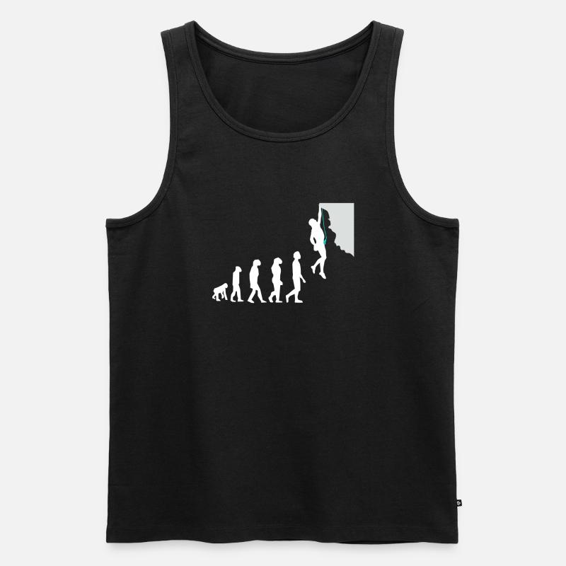 Escalade évolution - Débardeur bio Premium Homme - noir