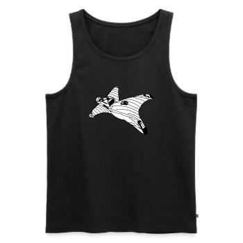 Wingsuit Flying Base Jumping - Männer Premium Bio Tank Top - Schwarz - Vorne - AI Model Male 178 light (178cm)