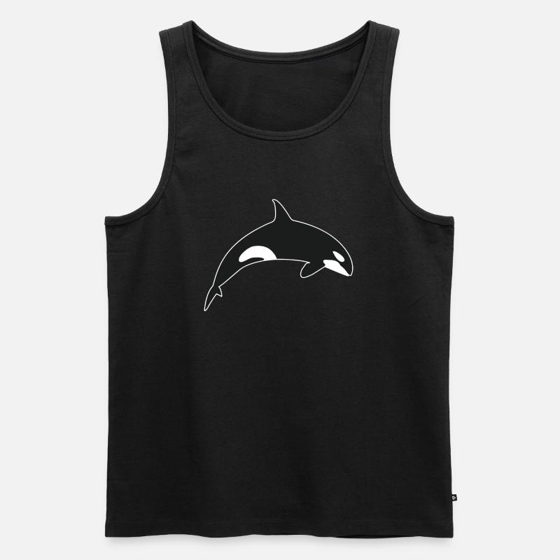 Schwertwal Orca Killerwal - Männer Premium Bio Tank Top - Schwarz