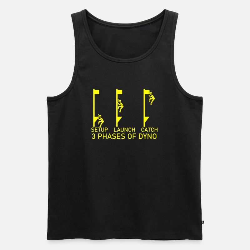 Bouldern Klettern Climbing - Männer Premium Bio Tank Top - Schwarz