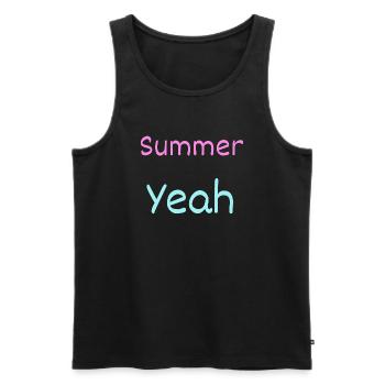 Summer - Débardeur bio Premium Homme - noir - Devant - AI Model Male 178 light (178cm)