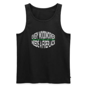 arboriculture carpenter jokes carpenter funny - Men's Premium Organic Tank Top - black - Front - AI Model Male 178 light (178cm)