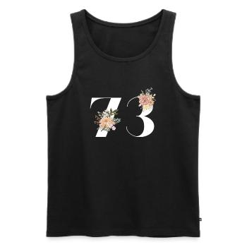 Blumen zum 73. Jahrestag (Geschenk von 73 Jahren) - Männer Premium Bio Tank Top - Schwarz - Vorne - Michal (187cm)