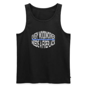 cadeau d’anniversaire blogueur sabrina charpentier tshirts - Débardeur bio Premium Homme - noir - Devant - Michal (187cm)