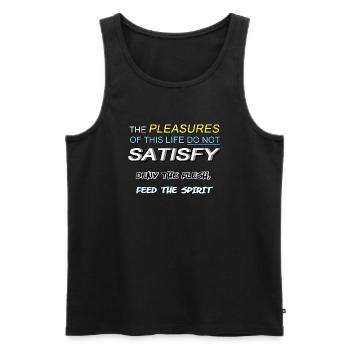 Deny the Flesh - Men's Premium Organic Tank Top - black - Front - AI Model Male 178 light (178cm)