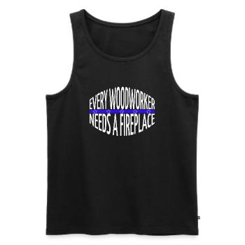 chop wood woodworker a carpenters prayer tshirts - Männer Premium Bio Tank Top - Schwarz - Vorne - Michal (187cm)
