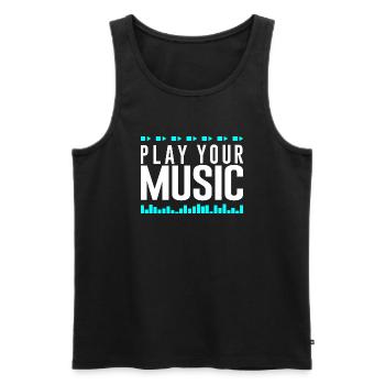 Spiel deine Musik, Play your Music - Männer Premium Bio Tank Top - Schwarz - Vorne - AI Model Male 178 light (178cm)