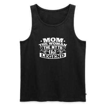 Mama Mama Die Frau Der Mythos Die Legende - Männer Premium Bio Tank Top - Schwarz - Vorne - AI Model Male 178 light (178cm)