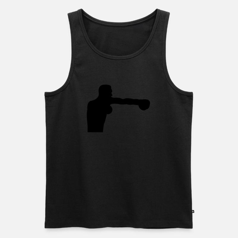 Boxer - Männer Premium Bio Tank Top - Schwarz