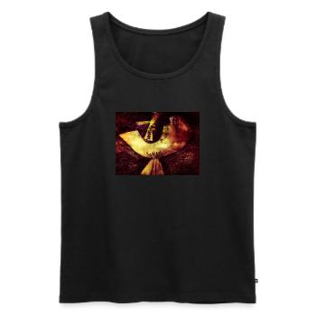 Enough is enough - Men's Premium Organic Tank Top - black - Front - AI Model Male 178 light (178cm)