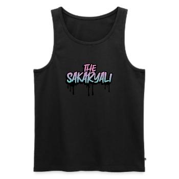 Le Sakaryali - Débardeur bio Premium Homme - noir - Devant - Michal (187cm)