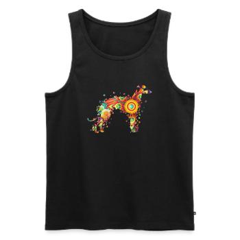 Greyhound Windhund Windspiel Rassehund Hundehalter - Männer Premium Bio Tank Top - Schwarz - Vorne - AI Model Male 178 light (178cm)